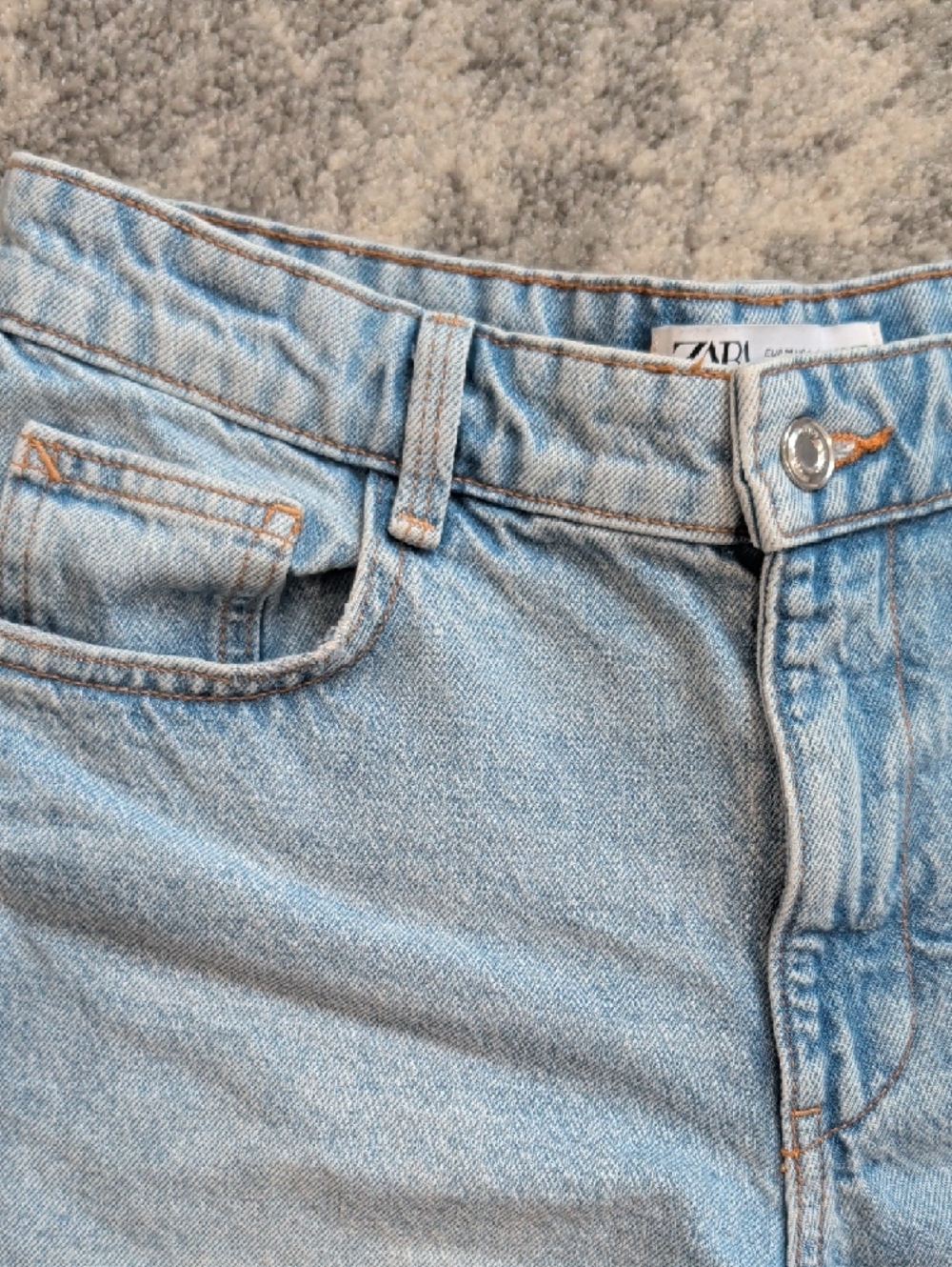 Zara Light Blue Denim Jean Shorts - Picture 2 of 5